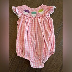 Krewe Kids Smocked Snowball Bubble 3 month